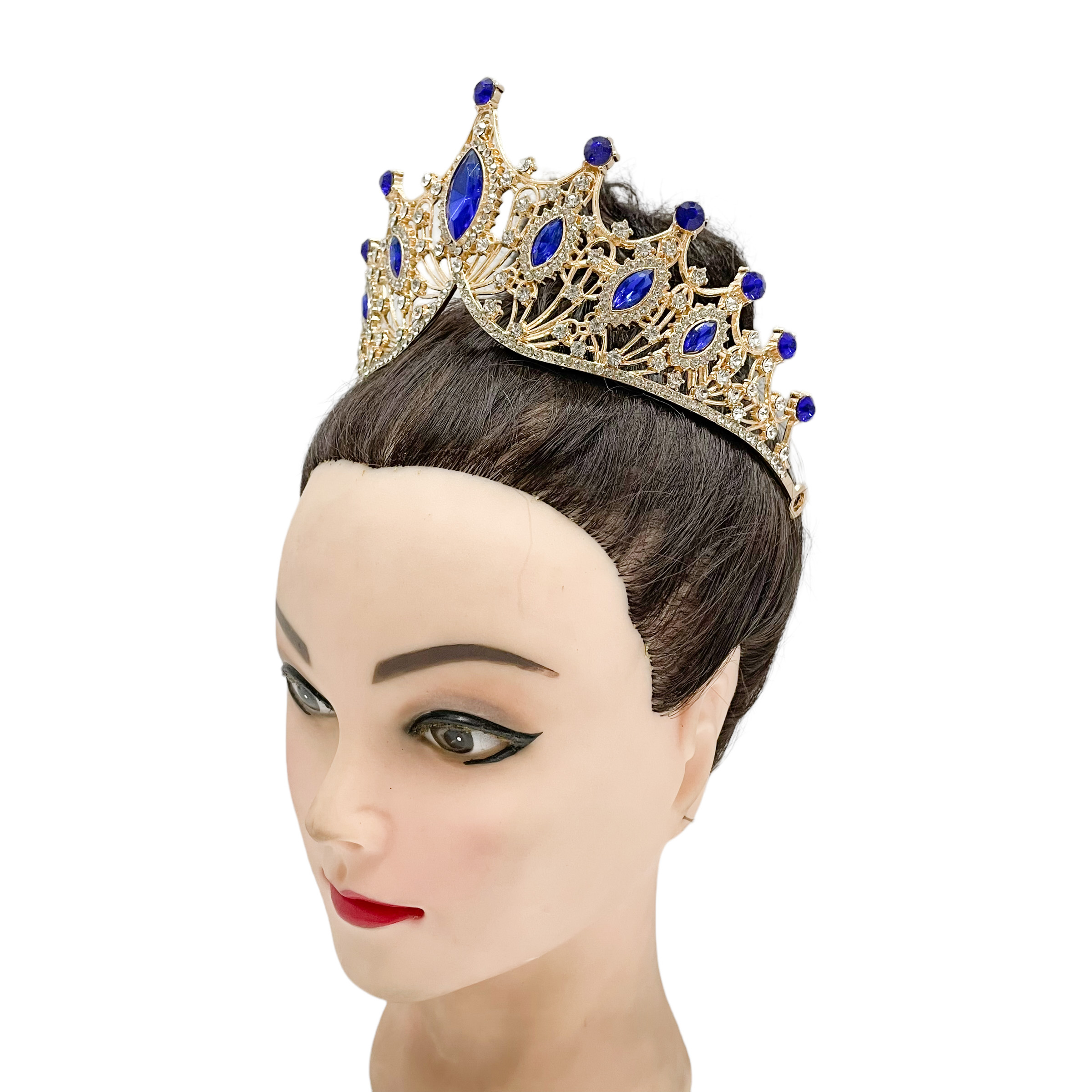 (พร้อมส่ง) เทียร่า 303 สีทอง-น้ำเงิน มงกุฎนางงาม งานสวย ปราณีต QCเพชรทุกเม็ด สินค้าพร้อมส่งจากไทย