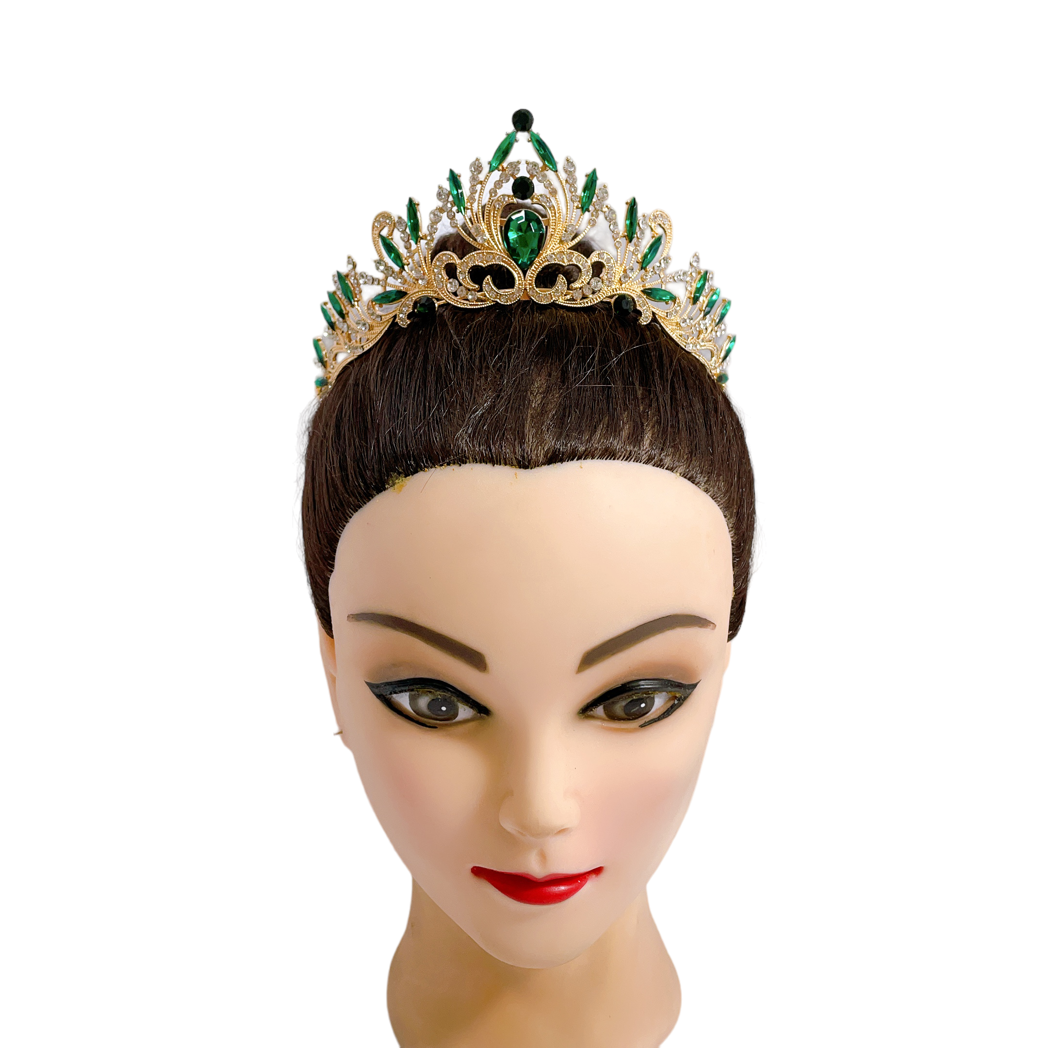 (พร้อมส่ง) เทียร่า 331 สีเขียว มงกุฎนางงาม งานสวย ปราณีต QCเพชรทุกเม็ด สินค้าพร้อมส่งจากไทย