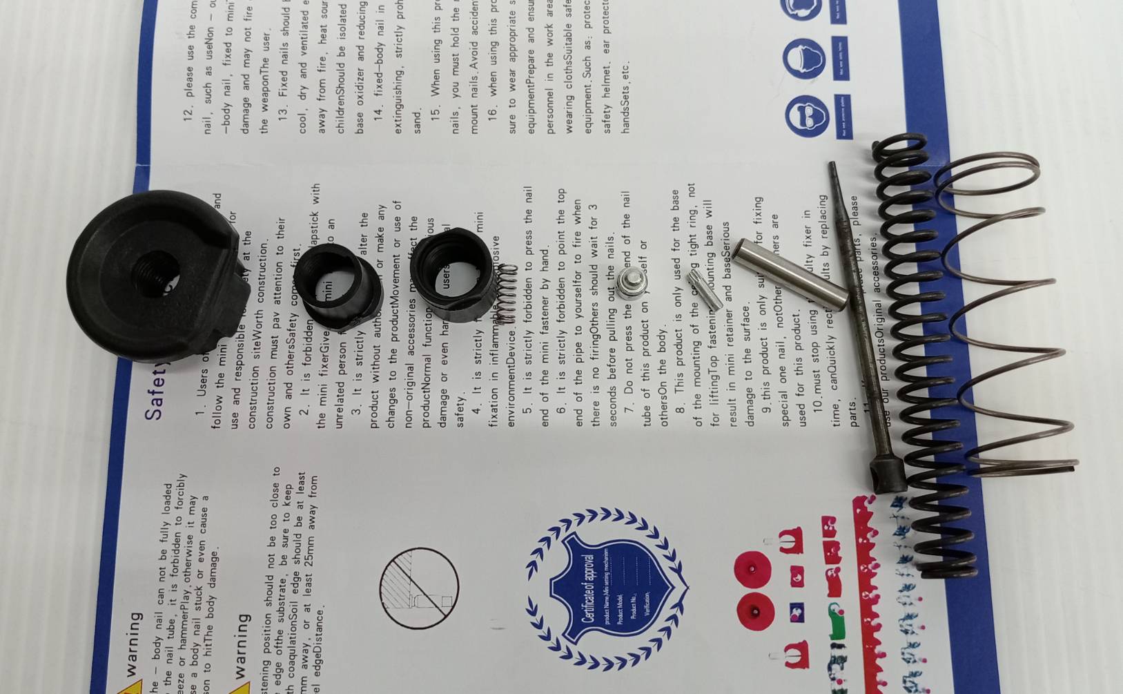 ปืนยิงตะปู เครื่องยิงตะปูแรงดันสูง *ด้ามส้ม* MINI-FASTEN