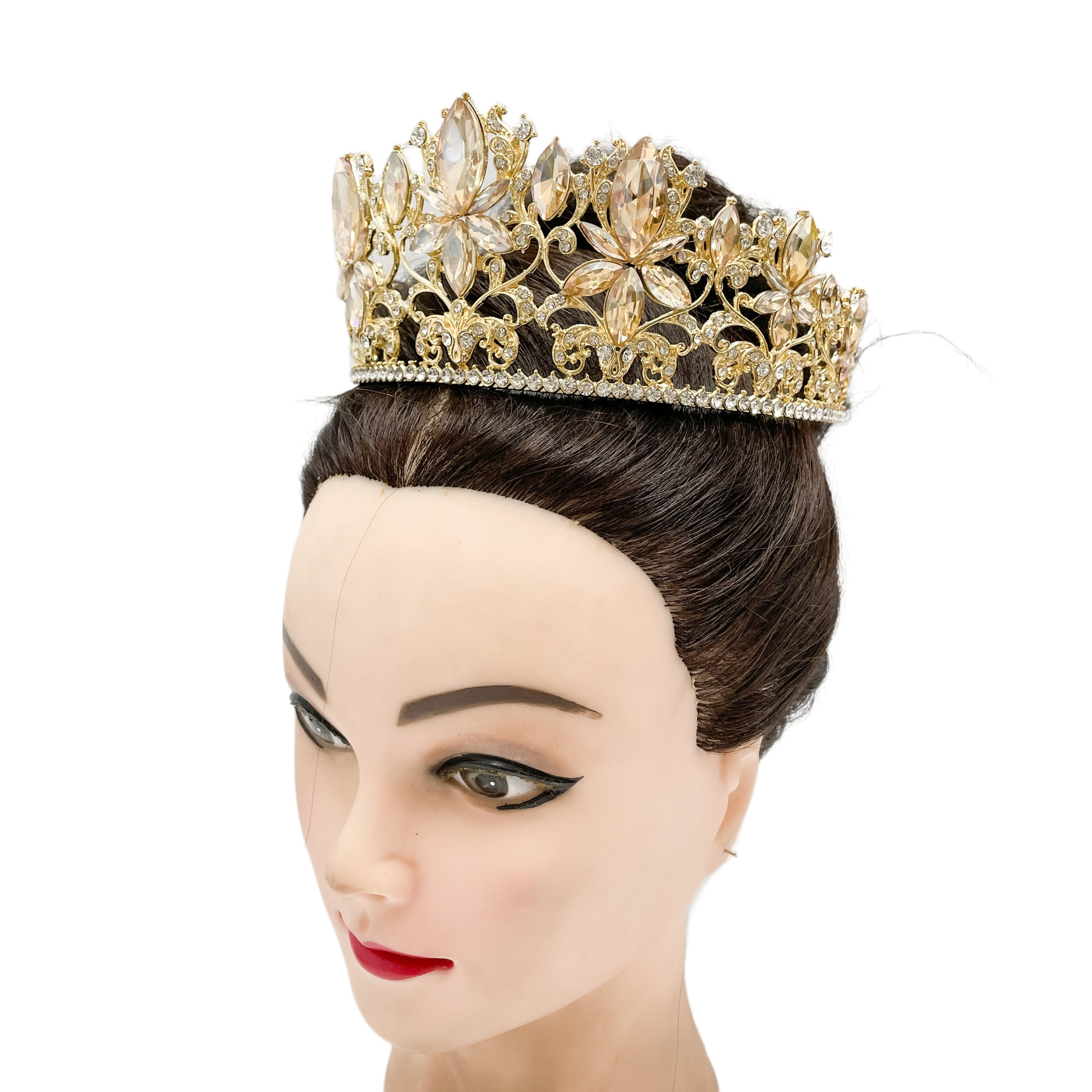 (พร้อมส่ง) เทียร่า 353 สีเหลืองทอง งานสวย ปราณีต QCเพชรทุกเม็ด สินค้าพร้อมส่งจากไทย