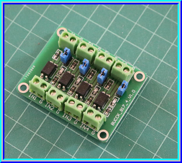 1x แผงวงจรออปโต้ PC817 แบบ 4 ช่องสำหรับลดแรงดัน