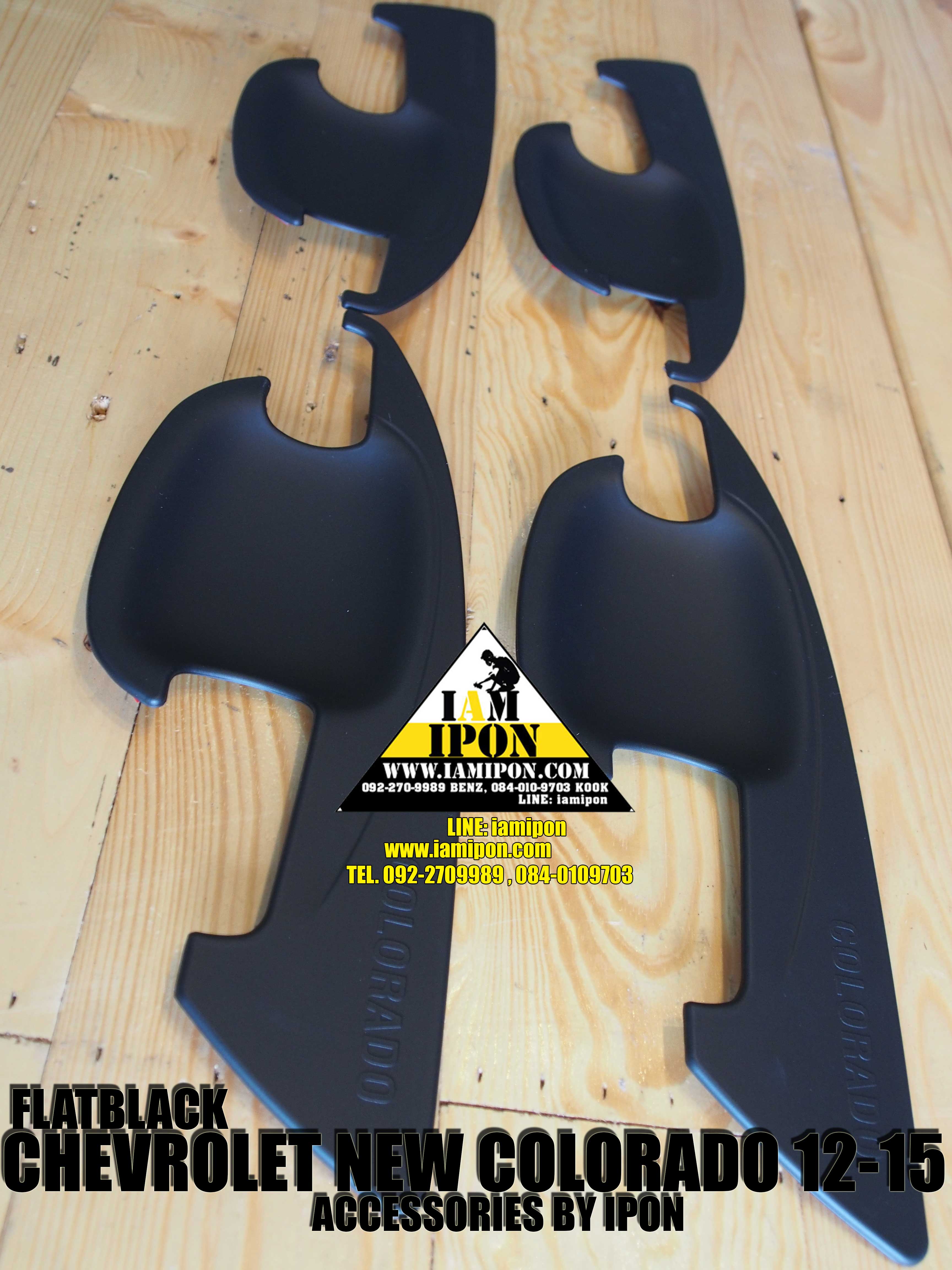PLATE DOOR HANDLE CHEVROLET COLORADO 12-15 FLATBLACK เบ้ารองมือเปิดดำด้าน เชฟโรเลตโคโลราโด 12-15