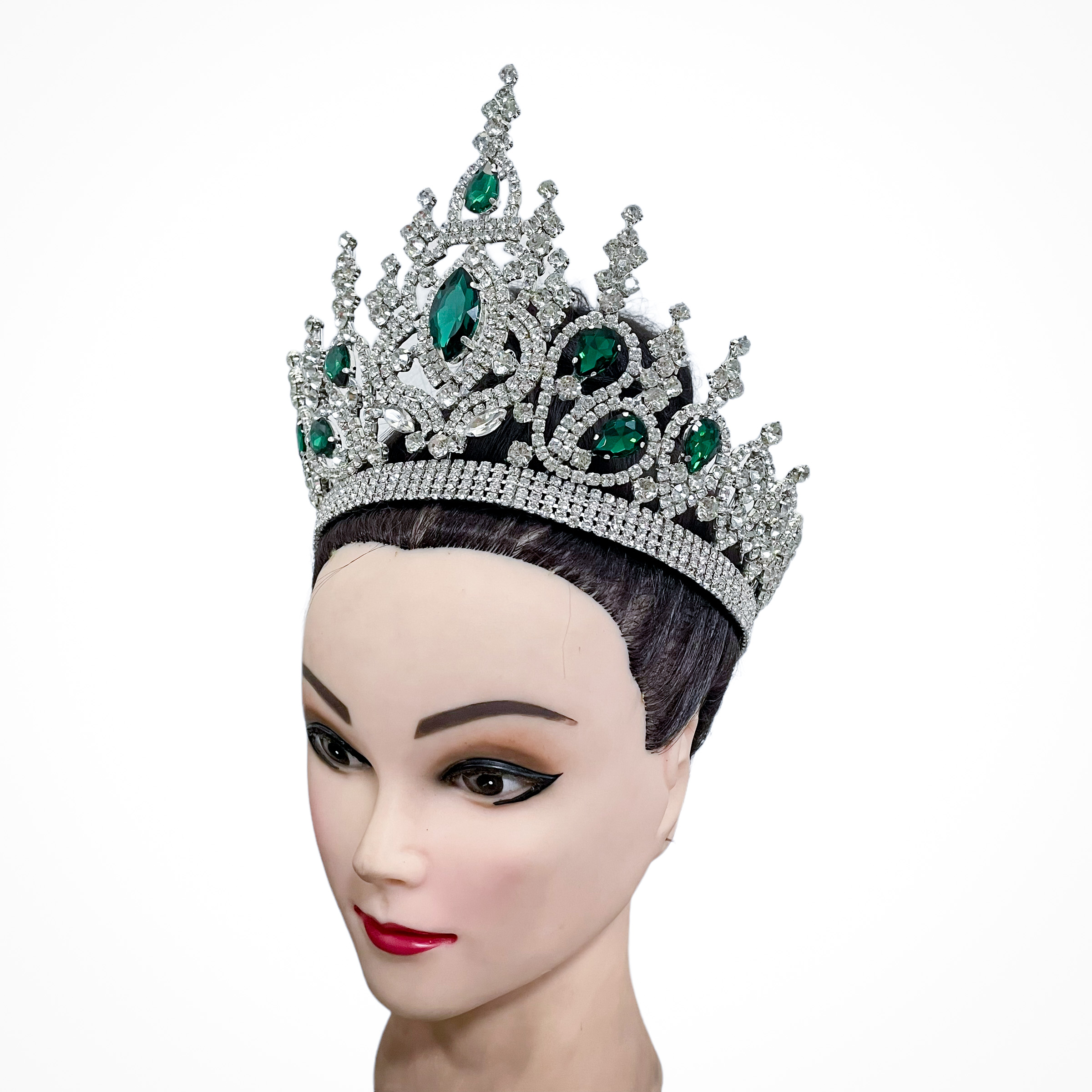 (พร้อมส่งจากไทย) มงกุฏ 108 สีเขียว มงกุฎนางงาม มงกุฎเพชร มงกุฎประกวด สินค้าพร้อมส่ง ไม่ต้องรอนาน งานพรีเมี่ยม