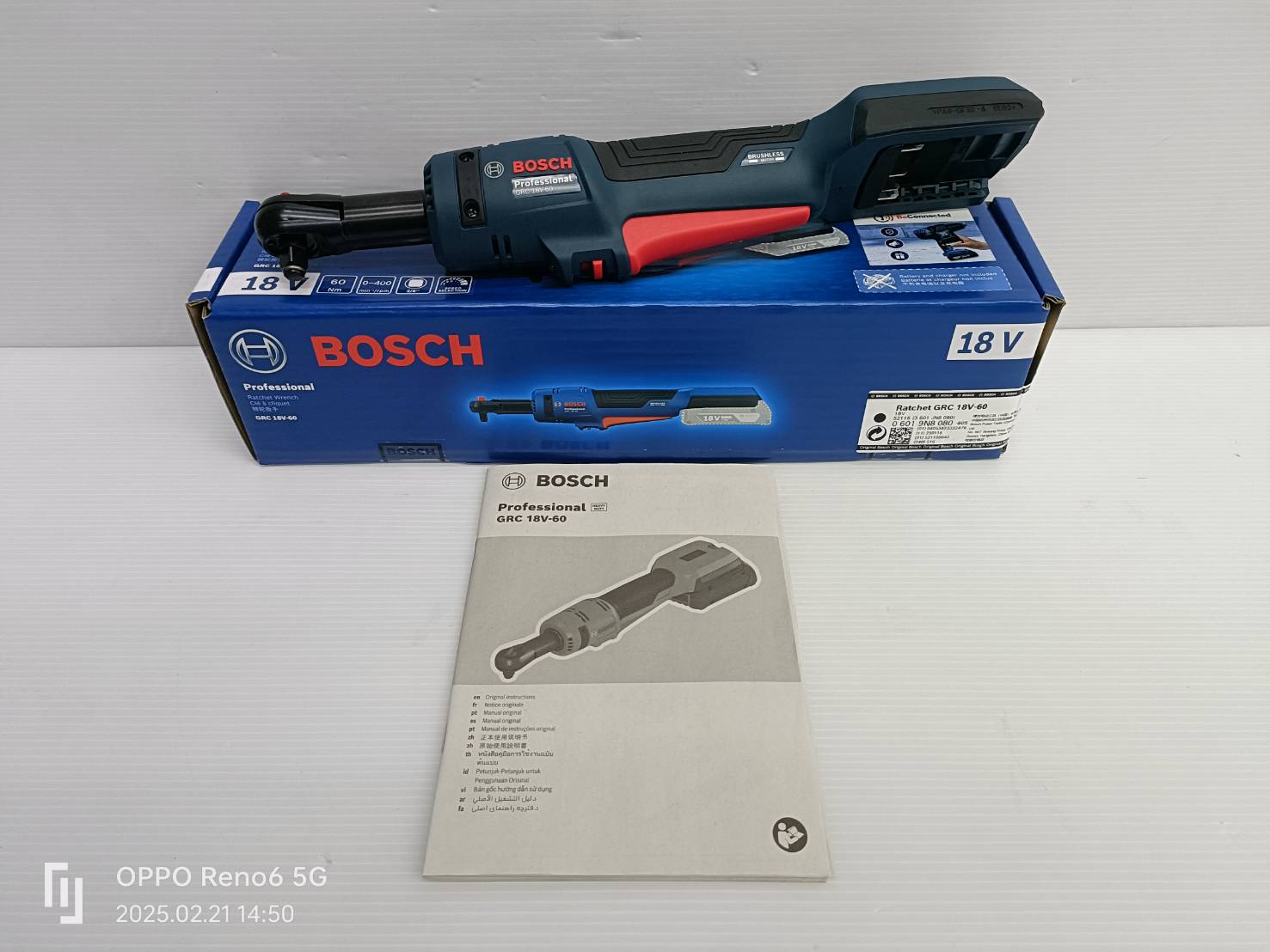 ประแจด้ามฟรี3/8" 18V GRC18V-60 BOSCH 06019N8080