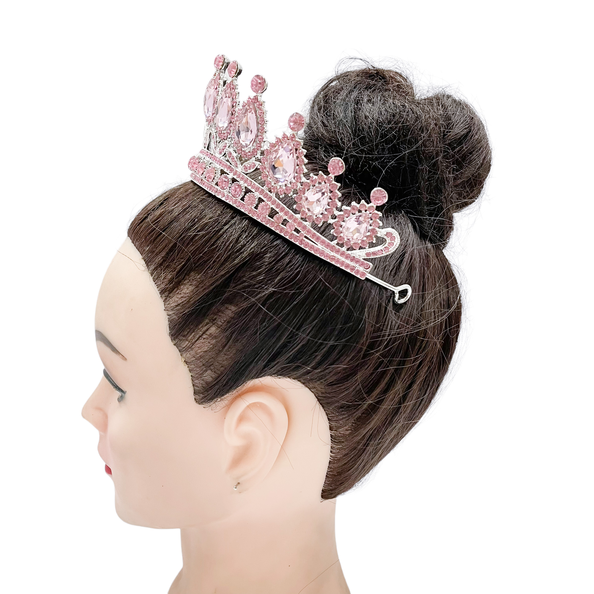 (พร้อมส่ง) เทียร่า 254 สีชมพูเรือนเงิน มงกุฎนางงาม มงกุฎเจ้าหญิง งานสวย ปราณีต QCเพชรทุกเม็ด สินค้าพร้อมส่งจากไทย