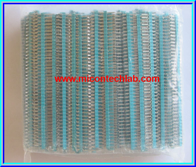 2x Cyan Color Pin header 1x40 ways 2.54mm Straight SIL
