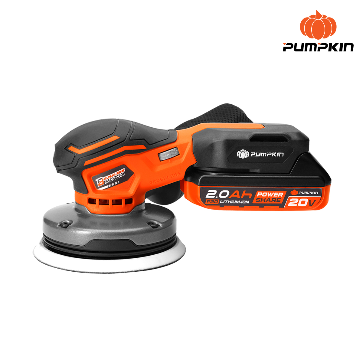 เครื่องขัดกระดาษทราย กลมไร้สาย 5นิ้ว 20V INF-510RSCB PUMPKIN 50439