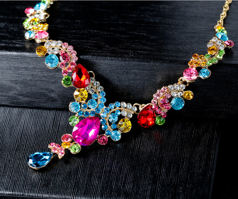 (พร้อมส่ง) สร้อยคอเพชร+ต่างหู 177 (เข็ม)