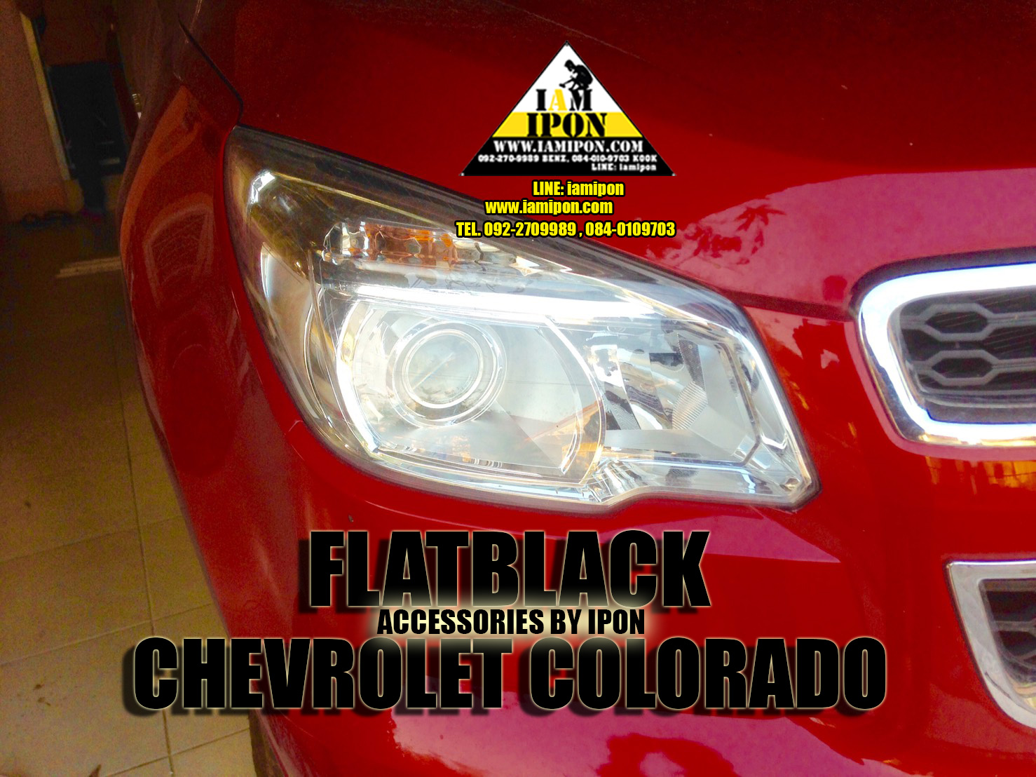 HEAD LAMP COVER CHEVROLET ALL NEW COLORADO 2012 ครอบไฟหน้าดำด้านออนิวโคโลราโด 2012