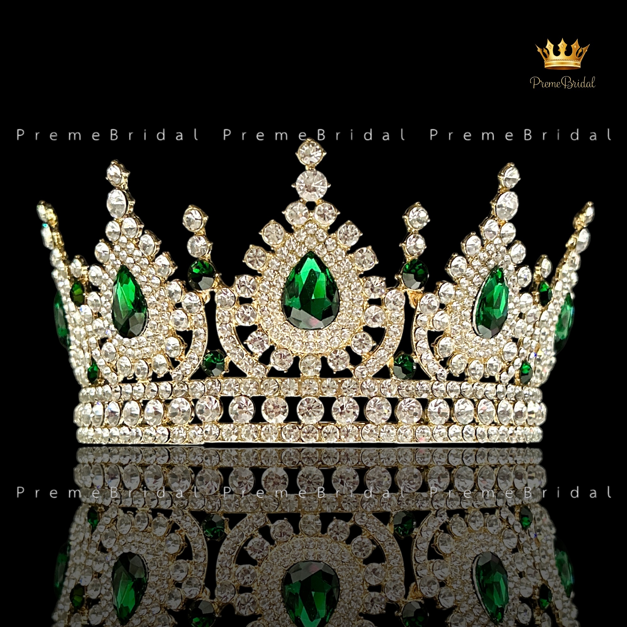 (พร้อมส่ง) เทียร่า 454 สีเขียว มงกุฎเด็ก ครึ่งหัว งานสวย ปราณีต QCเพชรทุกเม็ด สินค้าพร้อมส่งจากไทย ไม่ต้องรอจีน