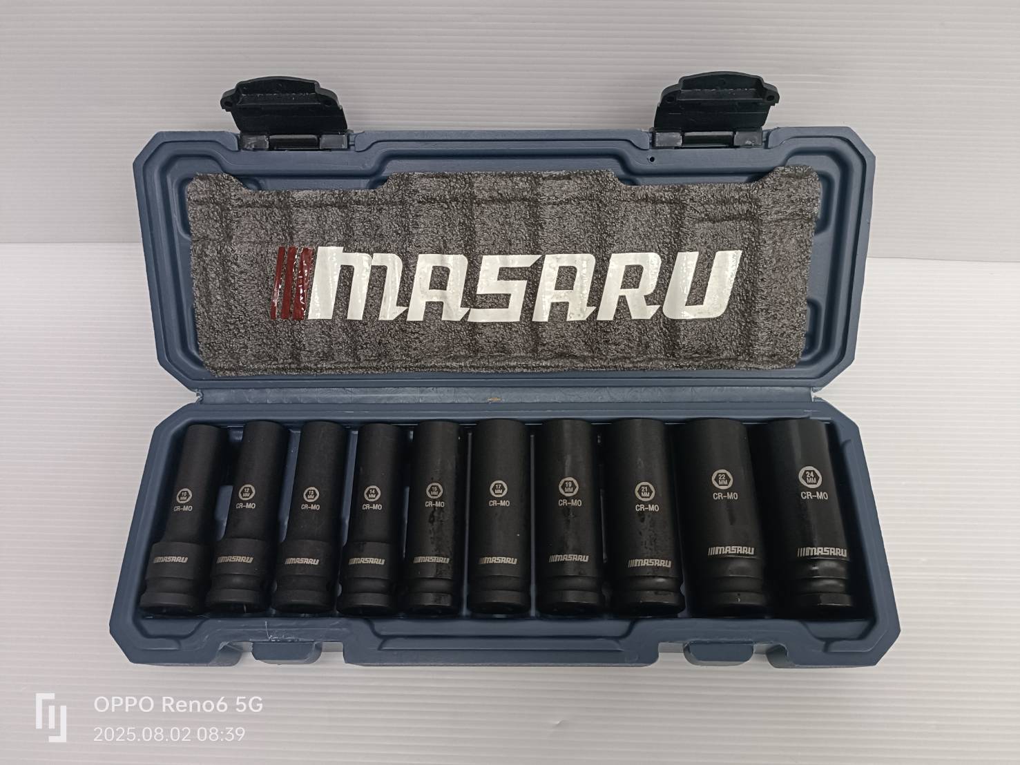 MASARU ชุดลูกบล็อก รุ่น SADW-200 1/2 นิ้ว 10 ชิ้น ใช้กับบล็อกลม บล็อกไร้สาย บล็อกขันน็อต