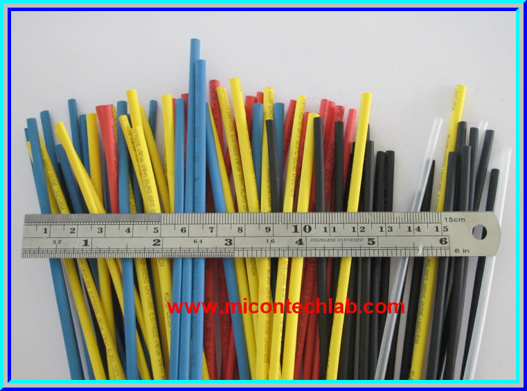 1x ท่อหด สีเหลือง ขนาด 2.5 มม. ยาว 1 เมตร