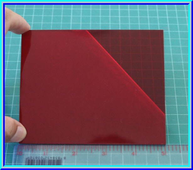 1x แผ่นอะคริลิคสีแดงใส 4x5 นิ้ว หนา 3 มม (Acrylic Sheet)