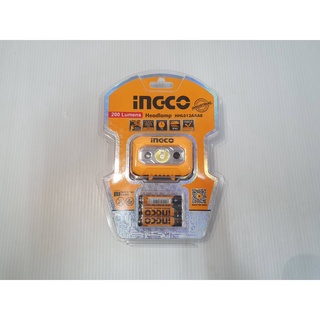 INGCO ไฟฉายคาดหัว LED รุ่น HHL013AAA8 (ถ่าน AAAx3)