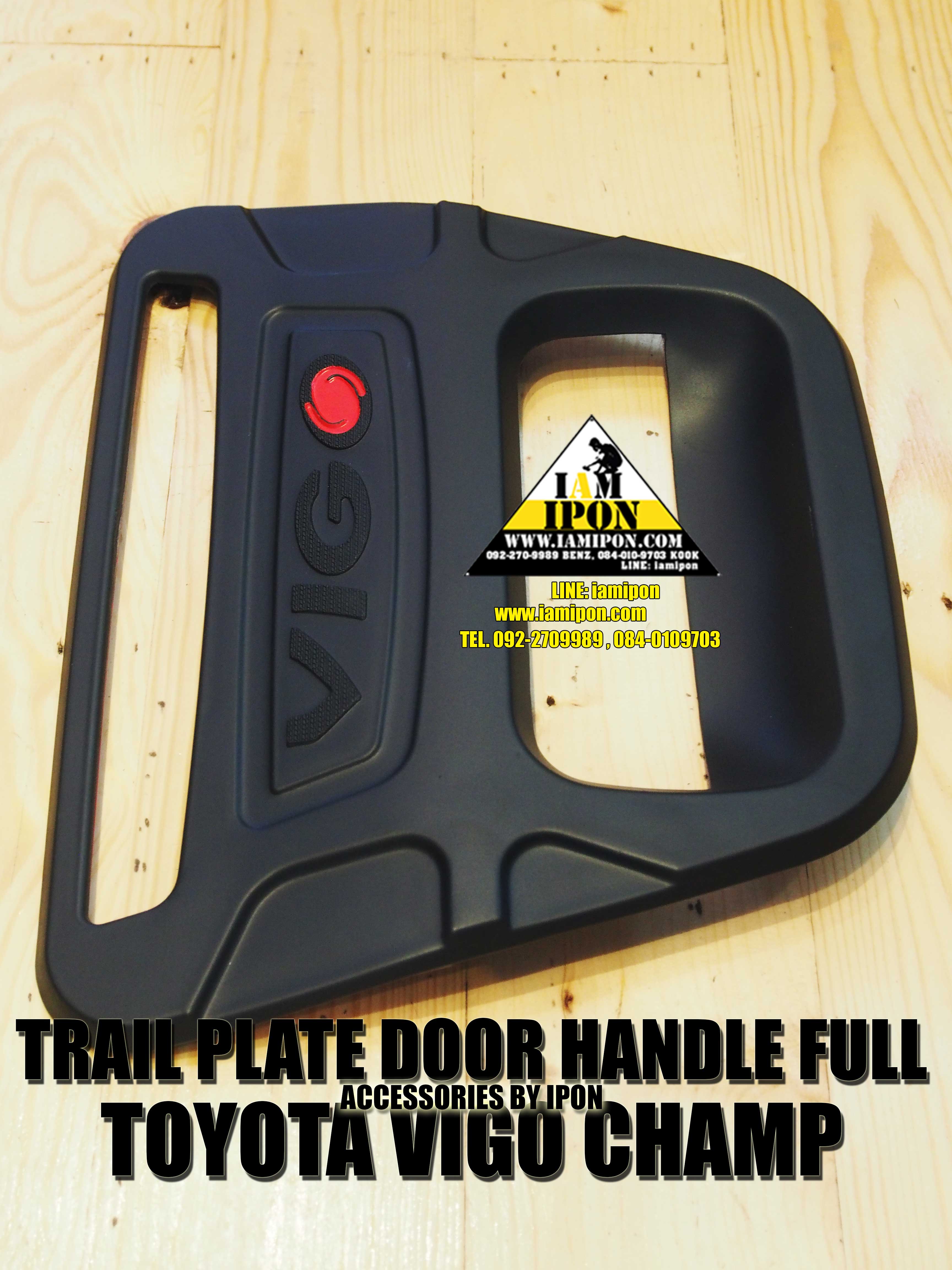 TRAIL PLATE DOOR HANDLE FULL VIGO CHAMP FLATBLACK เบ้ารองมือเปิดดำด้านเต็มวีโก้แชมป์