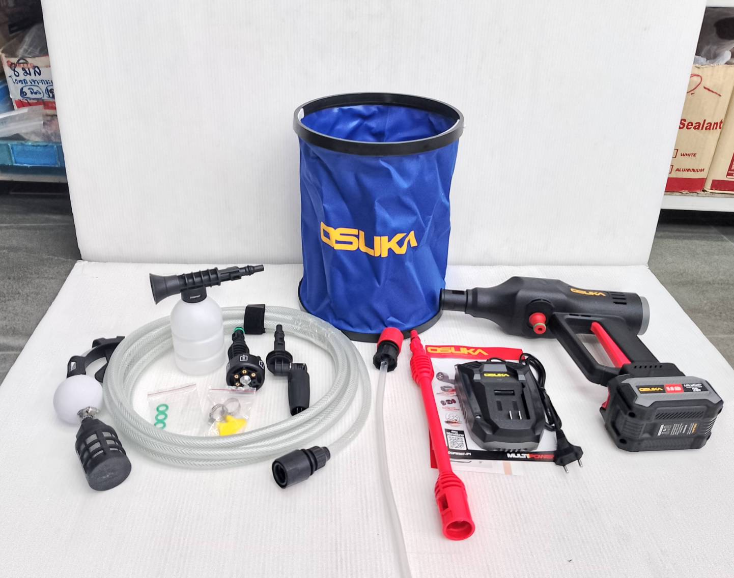 เครื่องอัดฉีดแรงดันสูงไร้สาย OCPW607-P1 OSUKA