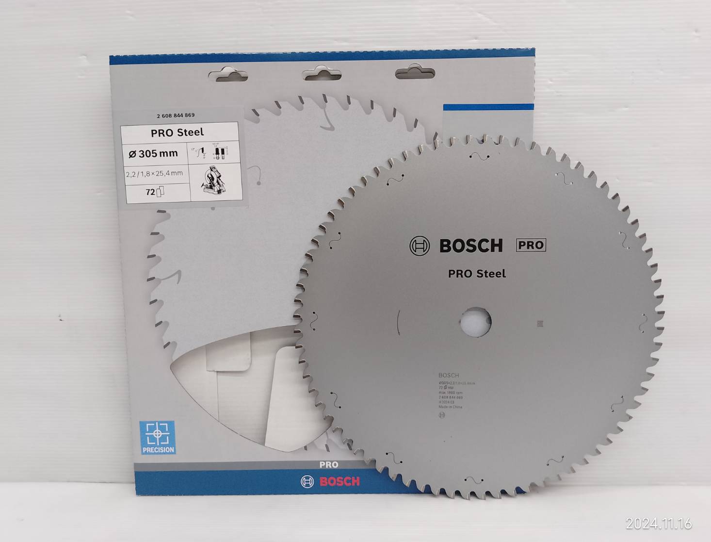 ใบเลื่อยวงเดือนตัดเหล็ก Pro Steel 12"x72T BOSCH 2608844869
