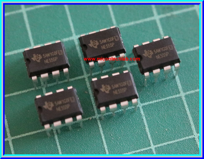 5x NE555P High Precision Timer NE555 IC Chip (From Texas Instruments)