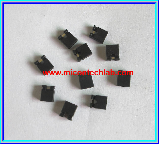 10x มินิจั๊มเปอร์ mini jumper สีดำ พิทซ์ 2.54 มม. ปลายเปิด