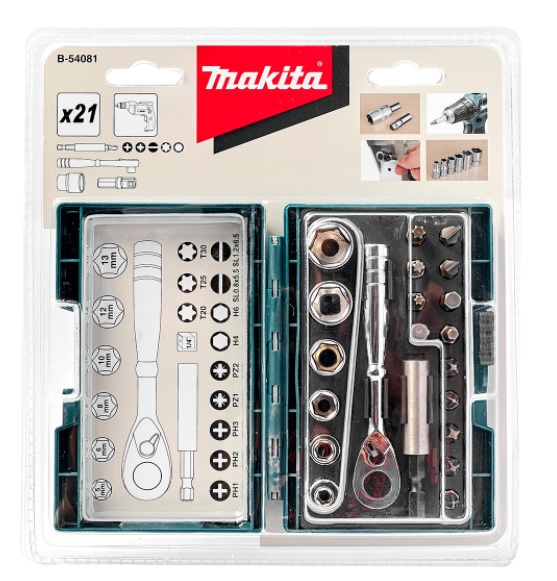 ชุดบล็อกมินิ21ตัวชุด B-54081 MAKITA