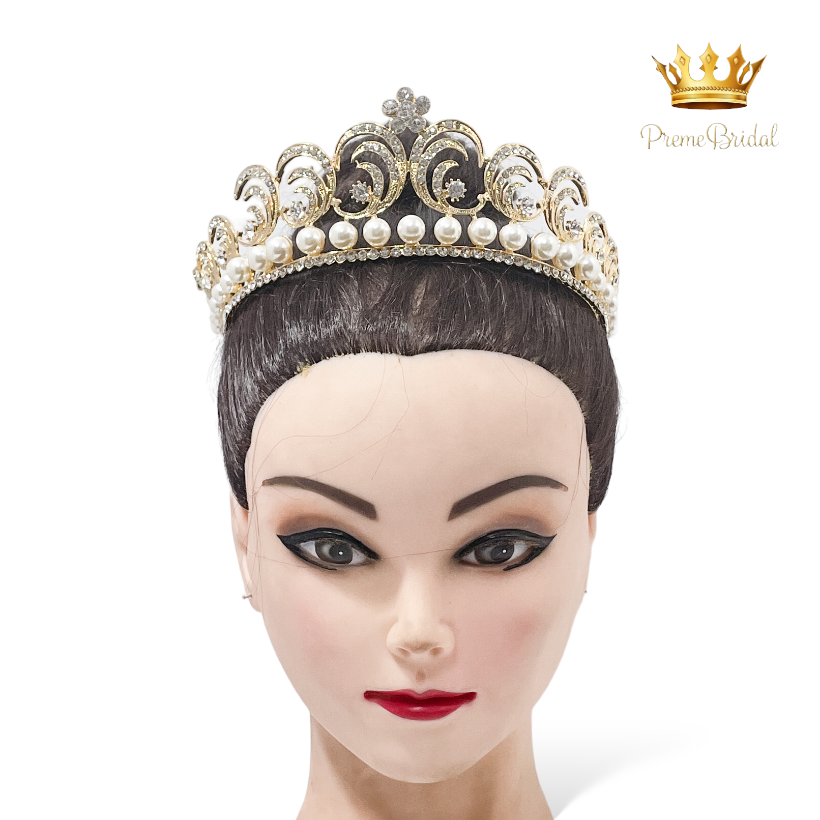 (พร้อมส่ง) เทียร่า 005 สีทอง มงกุฎนางงาม มงกุฎเจ้าหญิง งานสวย ปราณีต QCเพชรทุกเม็ด สินค้าพร้อมส่งจากไทย