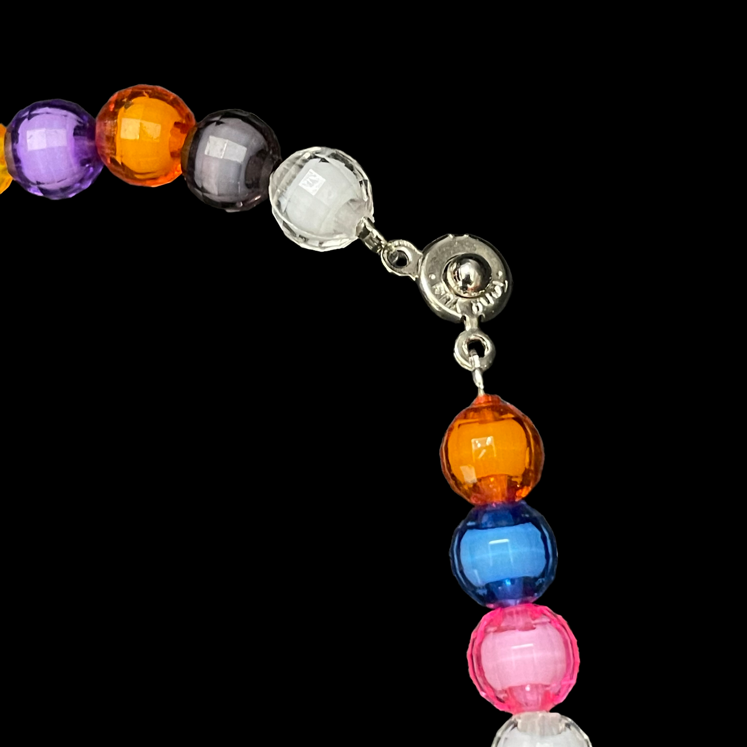 (พร้อมส่ง) สร้อยคอแฟชั่น+สร้อยข้อมือ คริสตัล สีสันสดใสรับสงกรานต์