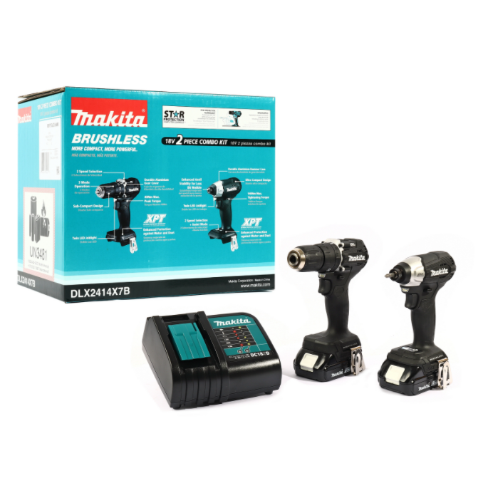 ชุดคอมโบ้ DLX2414X7B MAKITA (DHP487+DTD157)
