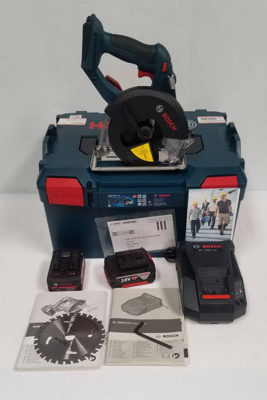 เลื่อยวงเดือนตัดเหล็ก18V GKM18V-LI BOSCH KIT