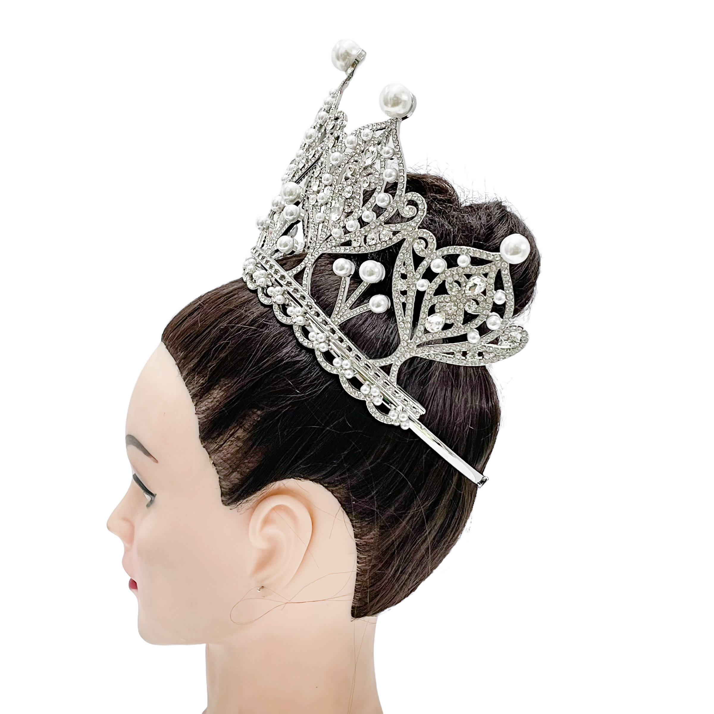 (พร้อมส่ง) มงกุฏ 091 สีขาว มงกุฎนางงาม มงกุฎเพชร มงกุฎประกวด สินค้าพร้อมส่ง ไม่ต้องรอนาน งานพรีเมี่ยม