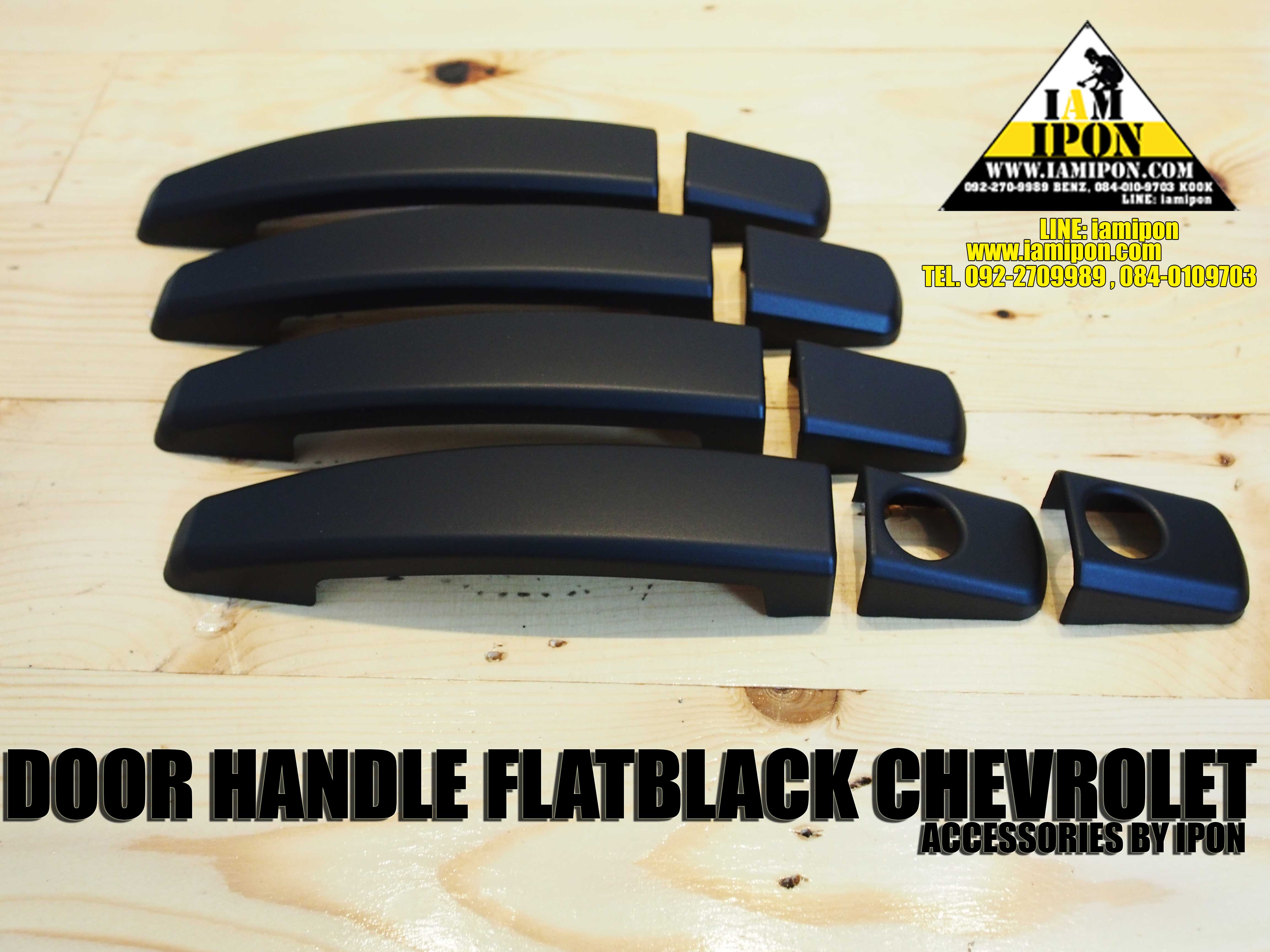 DOOR HANDLE FLATBLACK CHEVROLET ครอบมือจับดำด้านเชฟโรเลตทุกรุ่น