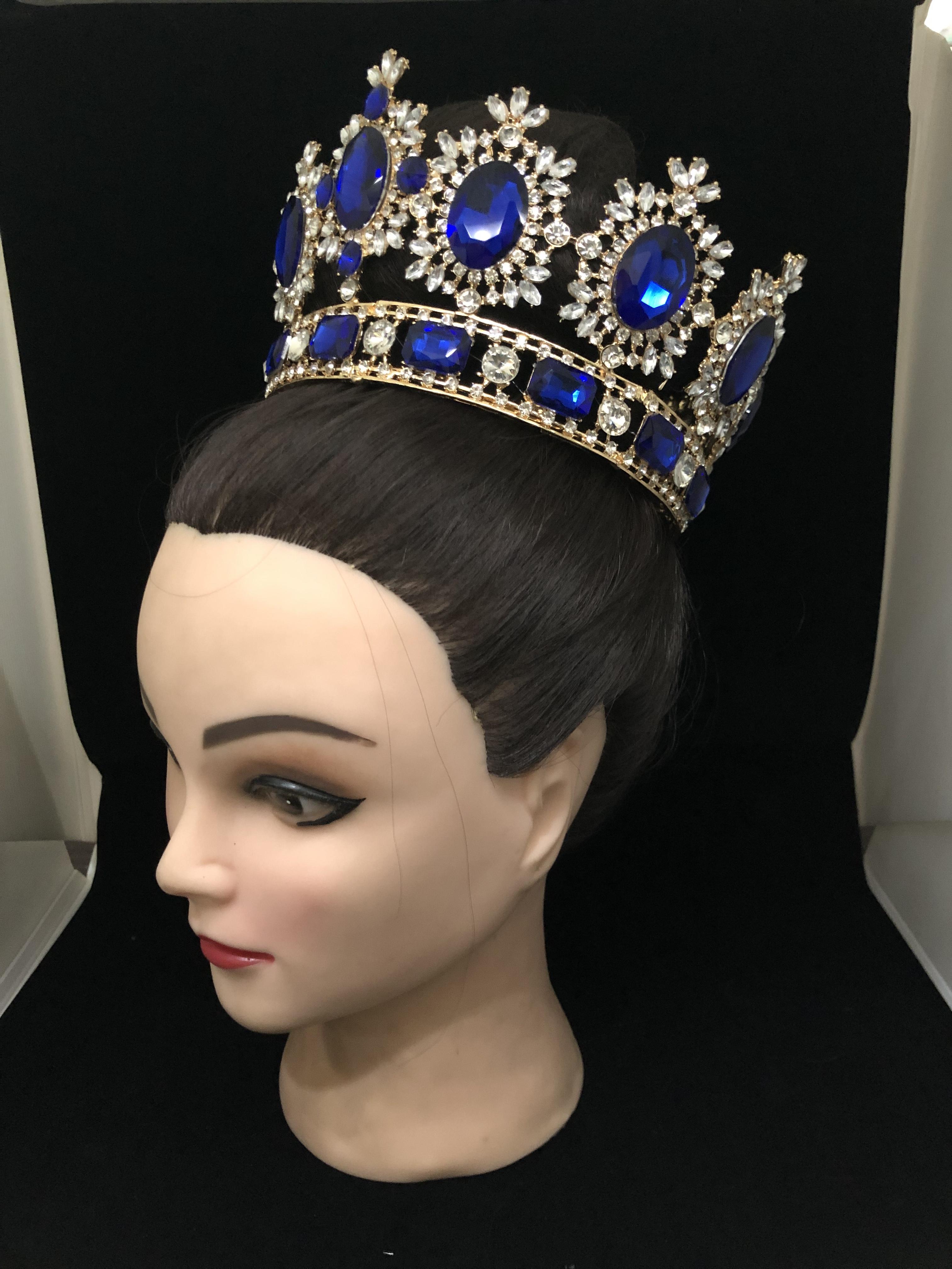 (พร้อมส่ง) มงกุฏ 058 สีน้ำเงิน