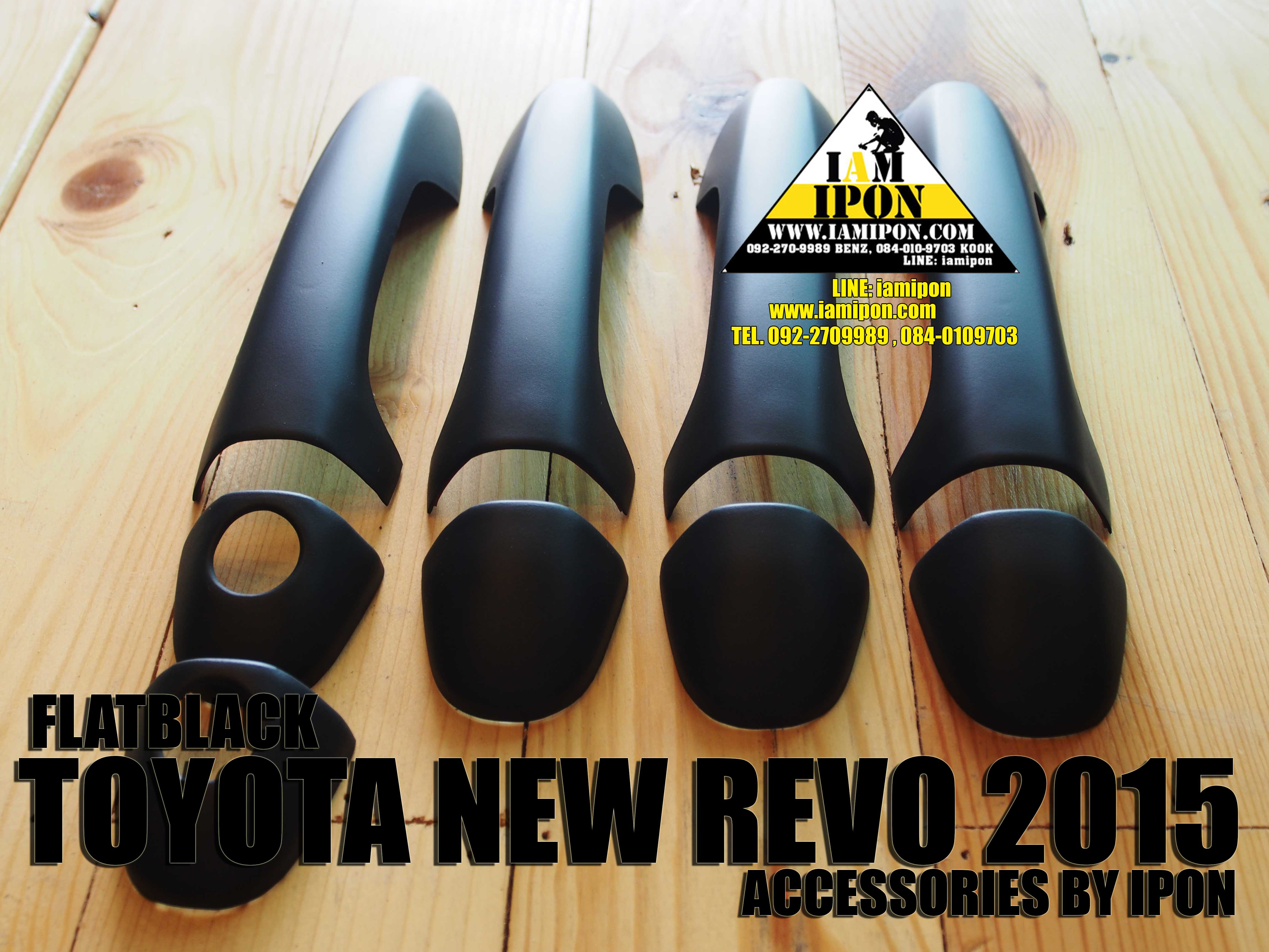 DOOR HANDLE TOYOTA REVO 2015 FLATBLACK ครอบมือจับดำด้านโตโยต้ารีโว่ใหม่ 2015