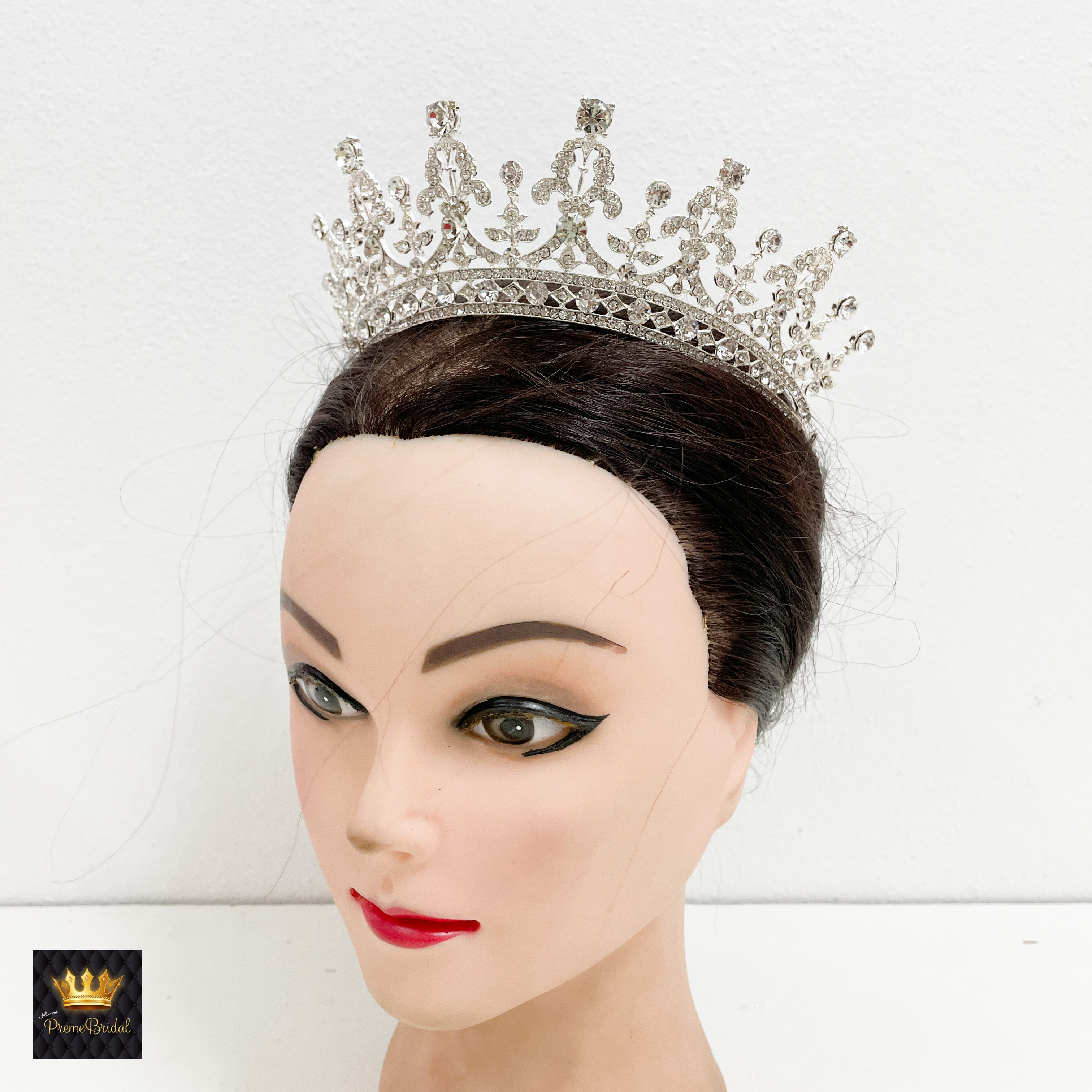 (พร้อมส่ง) เทียร่า 016 สีเงิน มงกุฎนางงาม มงกุฎเจ้าหญิง งานสวย ปราณีต QCเพชรทุกเม็ด สินค้าพร้อมส่งจากไทย