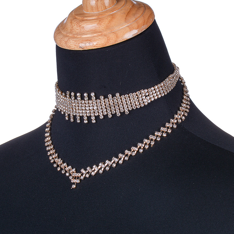 (พร้อมส่ง) โชคเกอร์ 002 สร้อยคอแฟชั่น สีทอง