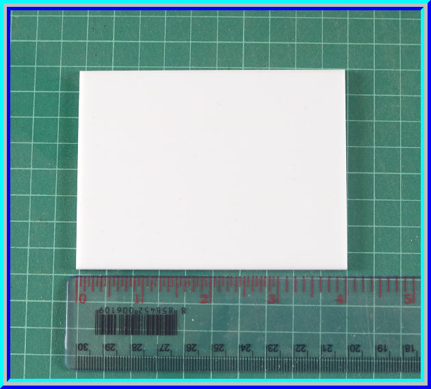 1x แผ่นอะคริลิคสีขาวทึบ 3x4 นิ้ว หนา 2 มม(Acrylic Sheet)