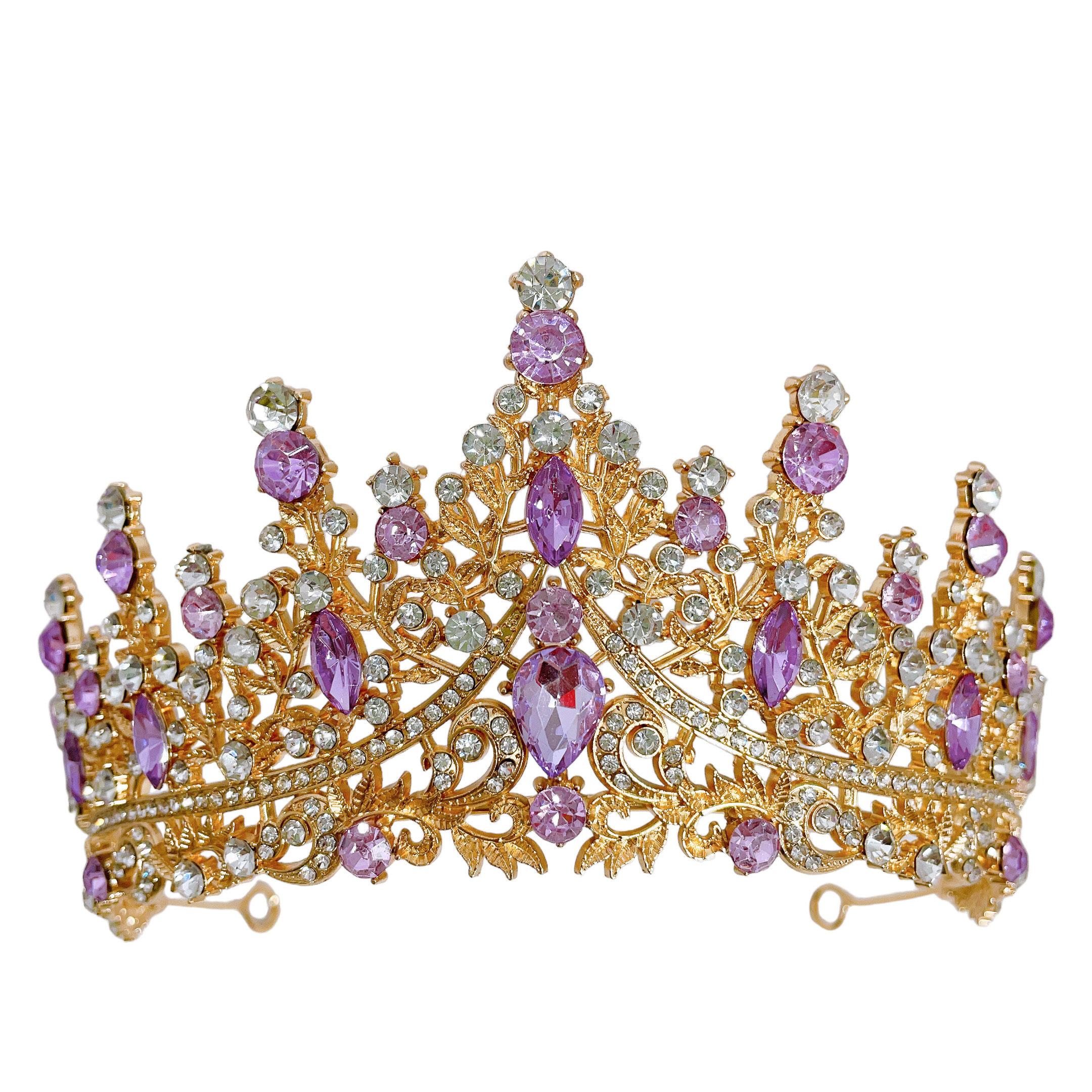 (พร้อมส่ง) เทียร่า 273 สีม่วง-ทอง มงกุฎนางงาม งานสวย ปราณีต QCเพชรทุกเม็ด ร้านคนไทย คุยง่าย ส่งเร็ว