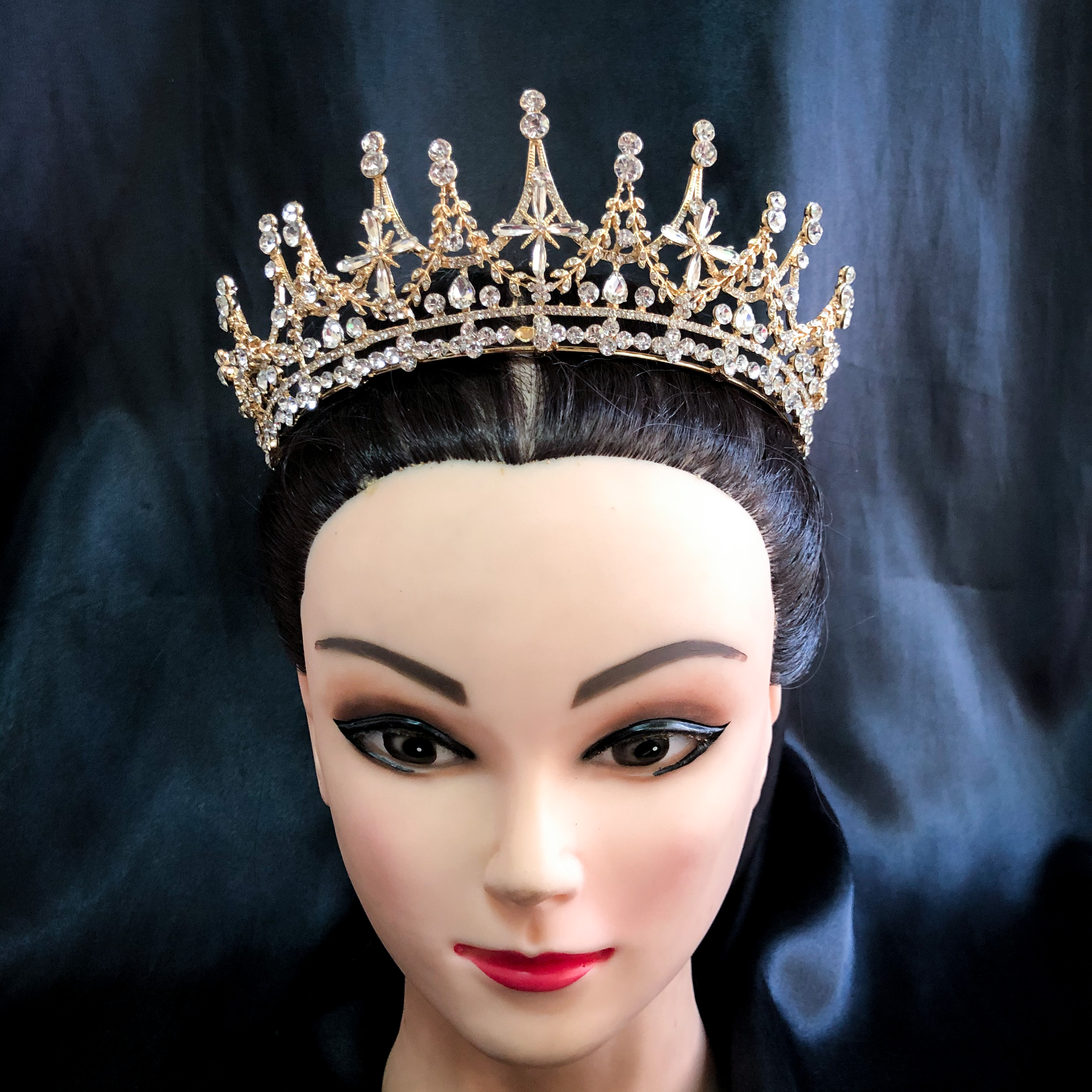 (พร้อมส่ง) เทียร่า 295 สีทอง มงกุฎนางงาม มงกุฎเจ้าหญิง งานสวย ปราณีต QCเพชรทุกเม็ด สินค้าพร้อมส่งจากไทย