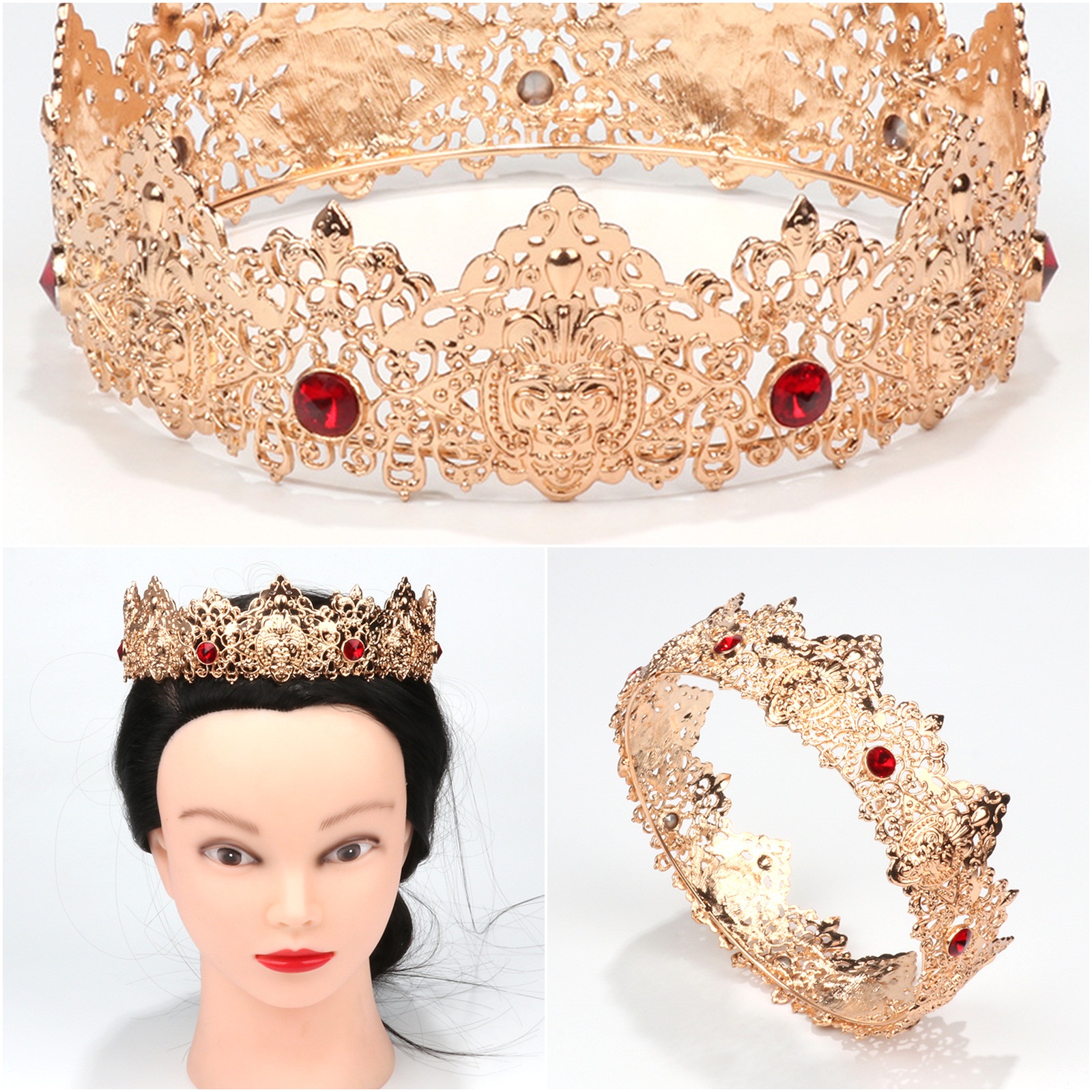 (พร้อมส่ง) มงกุฏผู้ชาย 084 พลอยแดง เจ้าชาย พระราชา การประกวด สินค้าพร้อมส่ง ไม่ต้องรอนาน งานพรีเมี่ยม ส่งด่วนจาก จ.อุบลราชธานี