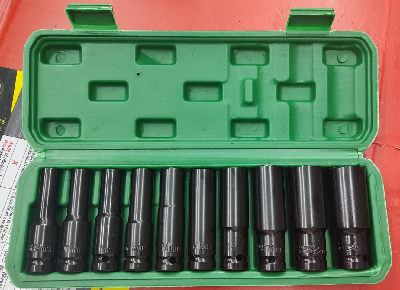 ลูกบล๊อกยาว1/2 10ชิ้น 8-24mm. YC355-HT0039