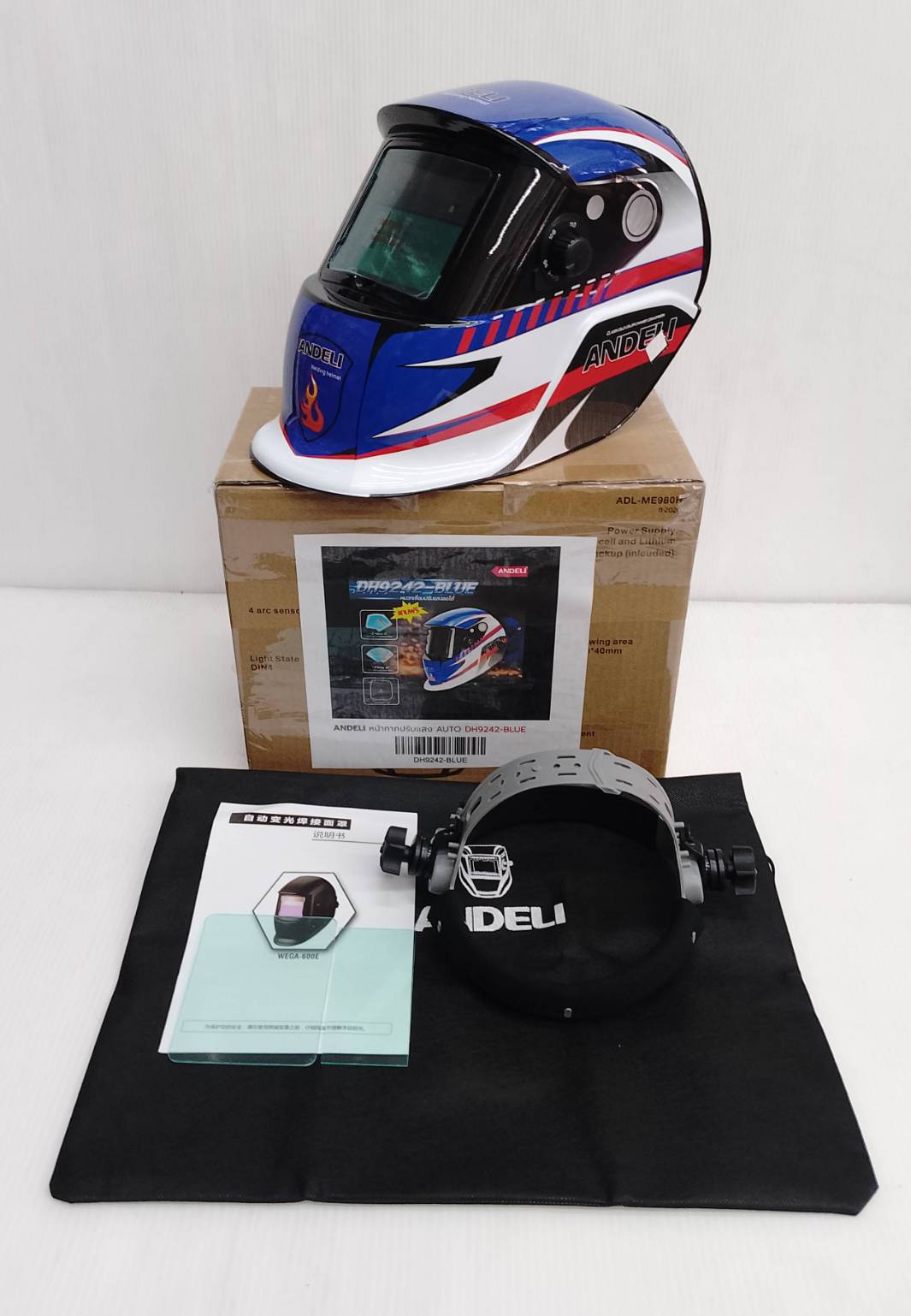 หน้ากากปรับแสง AUTO DH9242-BLUE ANDELI