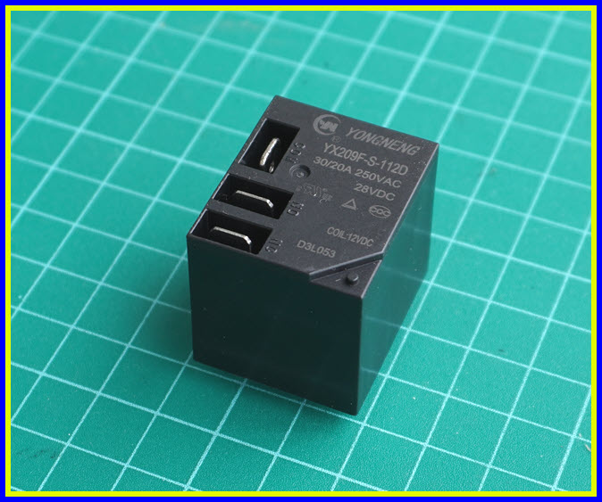 1x รีเลย์ 12Vdc ( 1 Form C) 40A/250VAC 30A/30VDC