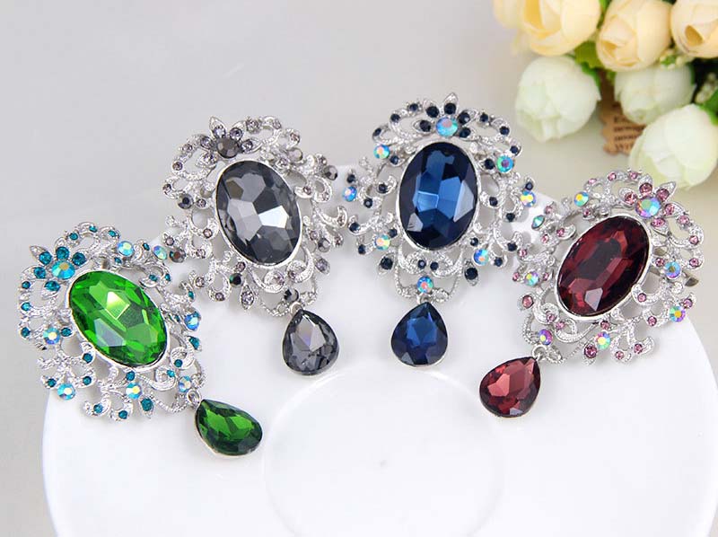 (พร้อมส่ง) เข็มกลัด 077 สีน้ำเงินเข้ม