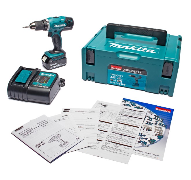 สว่านไขควงไร้สาย DDF453SF1J MAKITA