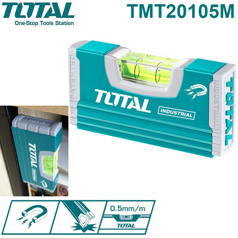 ระดับน้ำ มินิ แม่เหล็ก 10 ซม. รุ่นงานหนัก รุ่น TMT20105M TOTAL