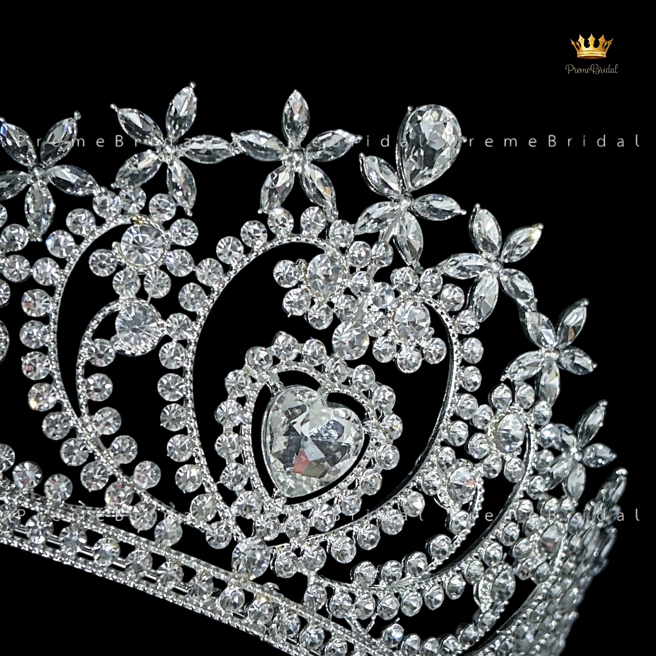 (พร้อมส่ง) เทียร่า 449 มงกุฎครึ่งหัว ไซส์นางงาม ขนาดใหญ่ สวย ปราณีต QCเพชรทุกเม็ด สินค้าพร้อมส่งจากไทย