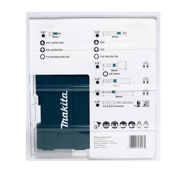 ชุดดอกไขควงสีดำ33ชิ้น พร้อมกล่อง E-06622 MAKITA