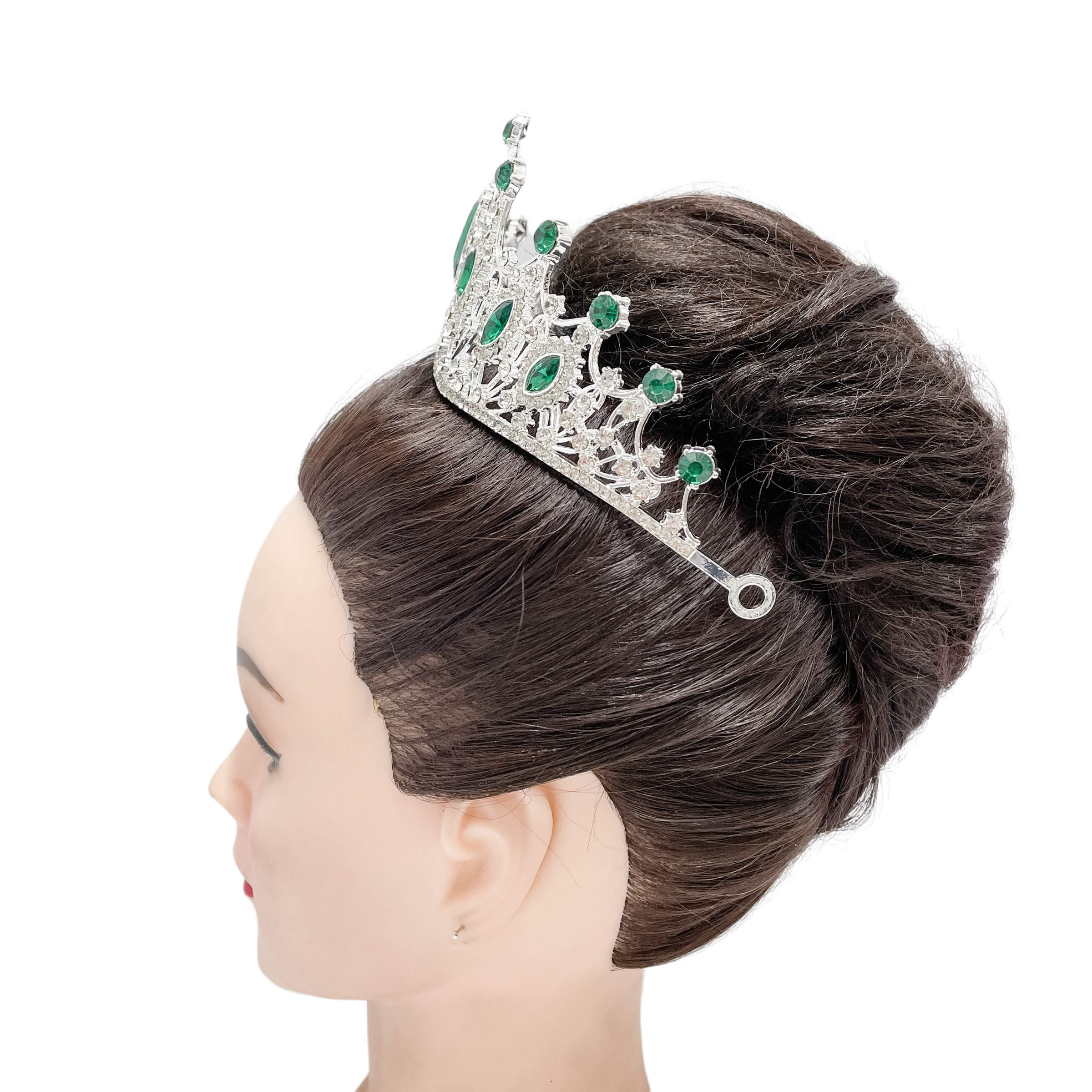 (พร้อมส่ง) เทียร่า 303 สีเขียว มงกุฎนางงาม งานสวย ปราณีต QCเพชรทุกเม็ด สินค้าพร้อมส่งจากไทย