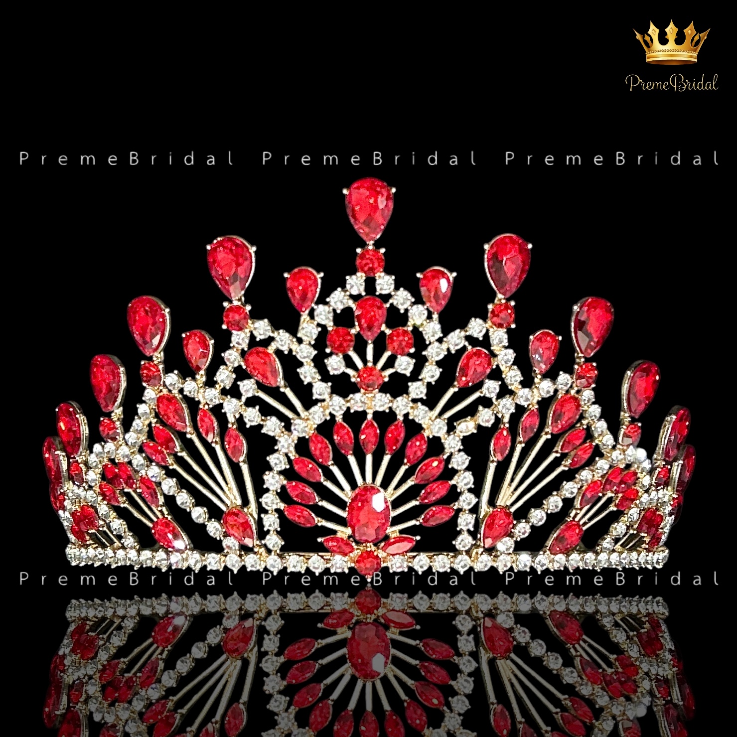 (พร้อมส่ง) เทียร่า 448 มงกุฎครึ่งหัว ไซส์นางงาม ปราณีต QCเพชรทุกเม็ด สินค้าพร้อมส่งจากไทย