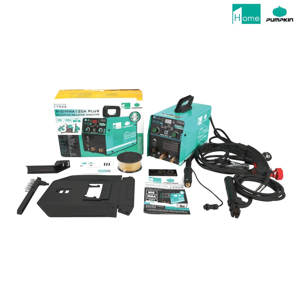 ตู้เชื่อม3ระบบ MIG/MMA/LIFT TIG รุ่น MIG120A PLUS PUMPKIN HOME 17926