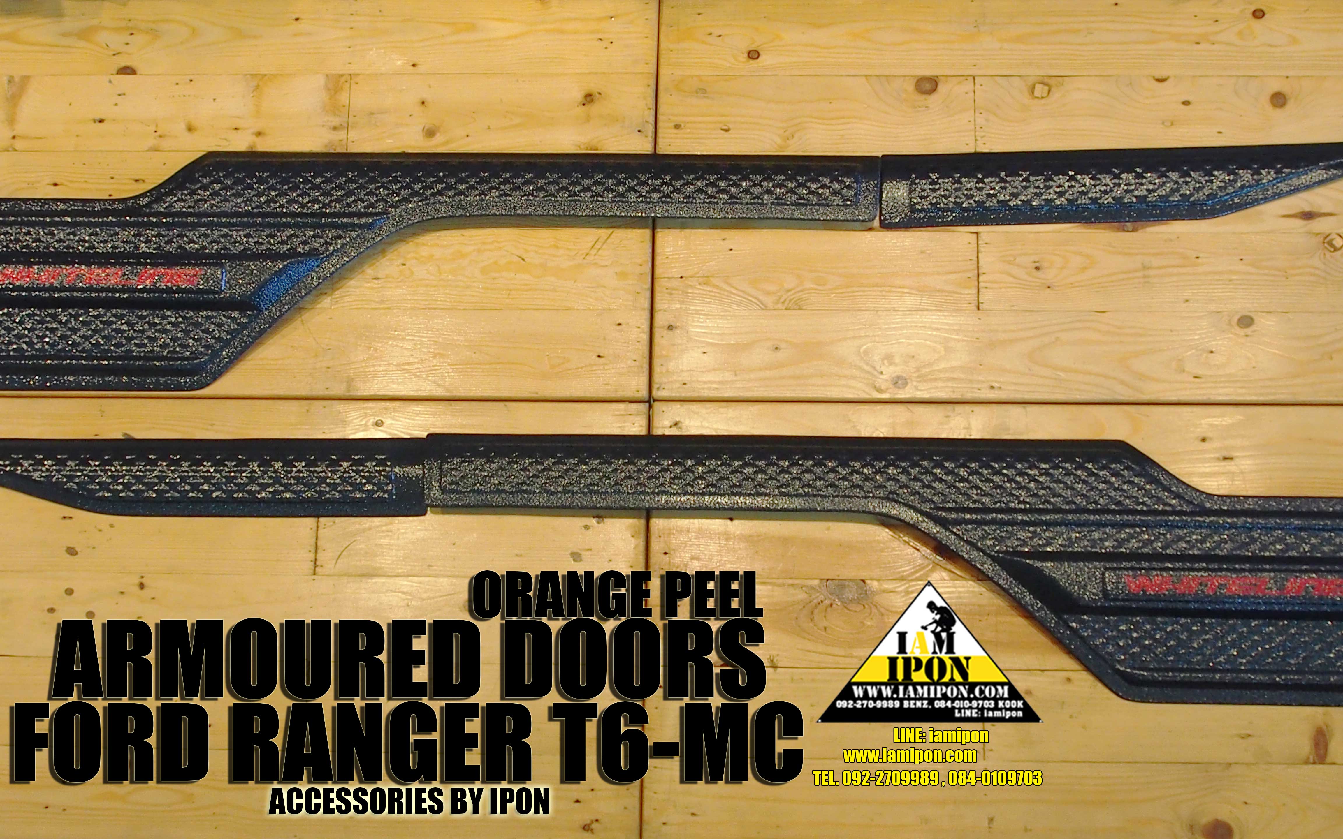 ARMOURED DOORS FORD RANGER T6-MC ORANGE PEEL ชุดกาบประตูด้านบนผิวส้มฟอร์ดเรนเจอร์ T6-MC